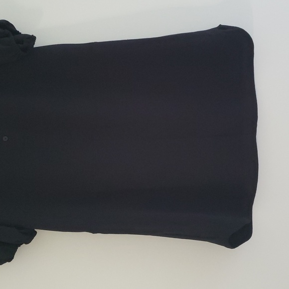 Clover and Sloane Shift Dress Medium Black Minimalist Office Career Classic - Picture 3 of 14